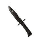 FACA TATICA FELIX BAIONETA CABO E LAMINA PRETO COM BAINHA DE POLIMERO YKD-13