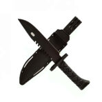 FACA TATICA FELIX BAIONETA CABO E LAMINA PRETO COM BAINHA DE POLIMERO YKD-13 - Imagem 2